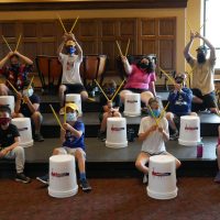 kids bucket drumming