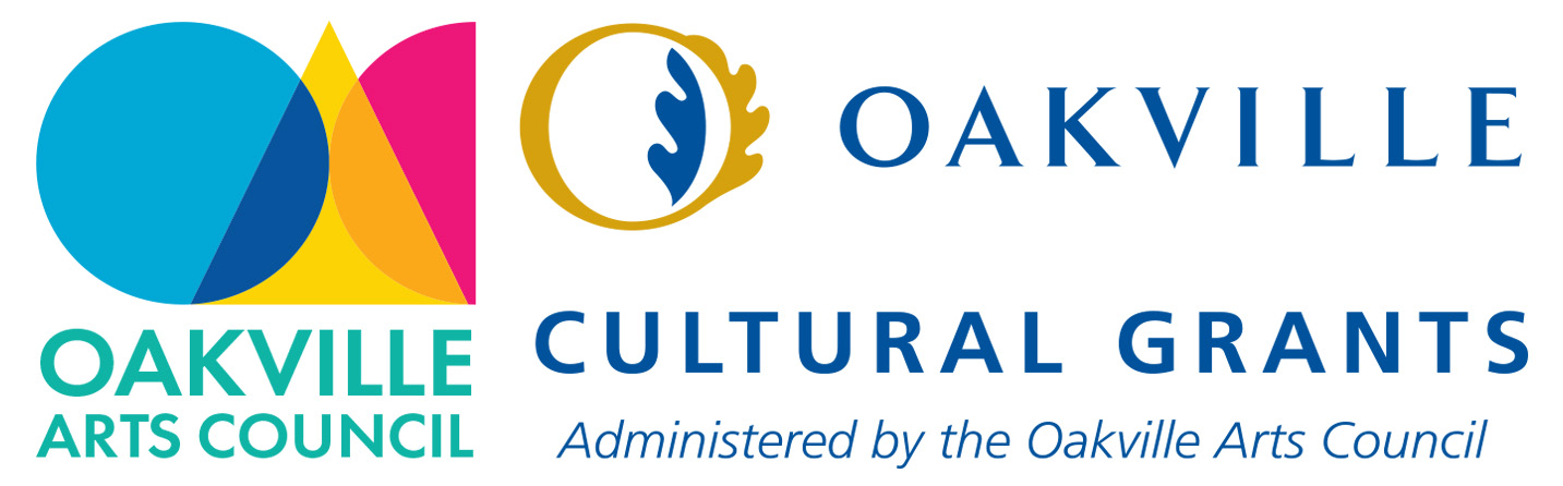 Oakville logo, Oakville Arts Council logo, and Cultural Grants administered by the Oakville Arts Council.