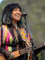 Buffy Sainte-Marie performs during Hardly Strictly Bluegrass at Golden Gate Park in Oct. 2016 in San Francisc